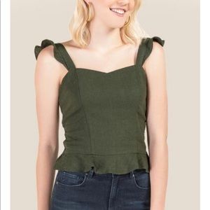 Ruffle tanks smocked back